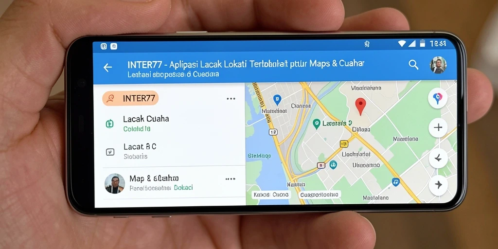 Antarmuka inovatif INTER77 untuk Lacak Lokasi dan cuaca.