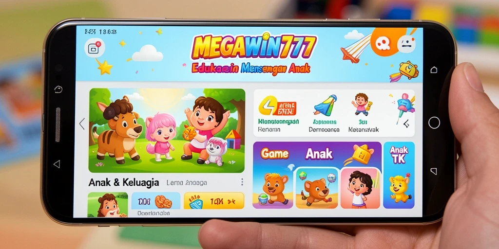 Tampilan antarmuka aplikasi MEGAWIN777 yang menarik dan interaktif.