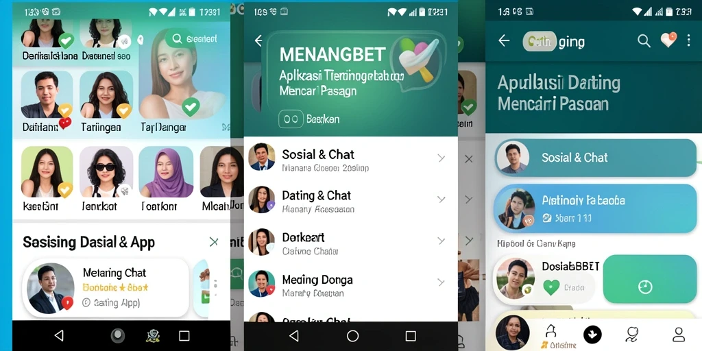 Antarmuka pengguna MENANGBET dengan fitur kencan yang menarik.