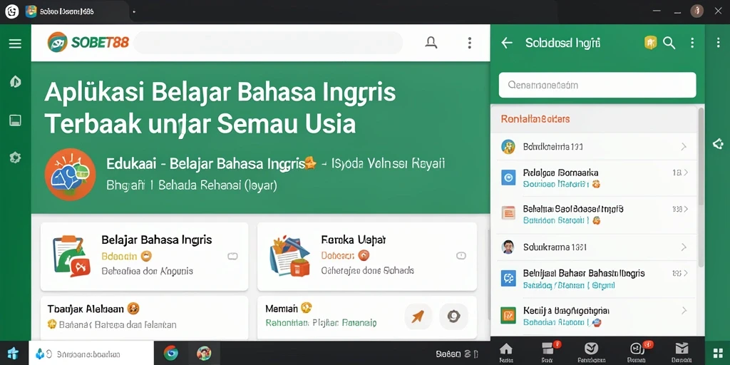 Antarmuka aplikasi SOBET88 yang menarik dan interaktif.