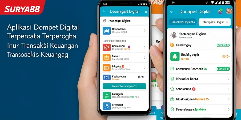 Antarmuka user-friendly aplikasi Dompet Digital SURYA88.